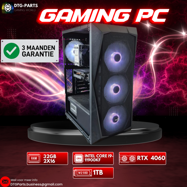 Gaming PC // RTX 4060 & Intel Core i9-11900KF & 32GB & 1TB