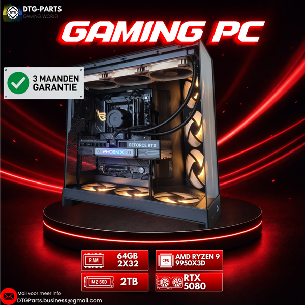 Gaming PC // RTX 5080 & AMD Ryzen 9 9950X3D & 64GB & 2TB