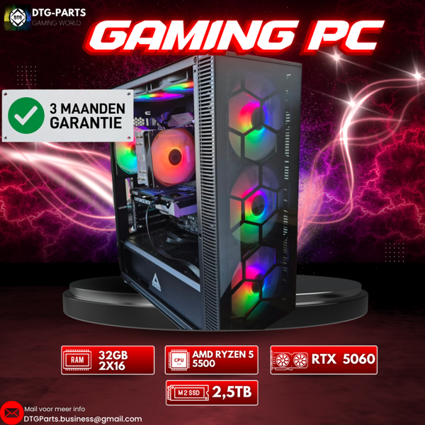 Gaming PC // RTX 5060 & AMD Ryzen 5 5500 & 32GB & 2,5TB