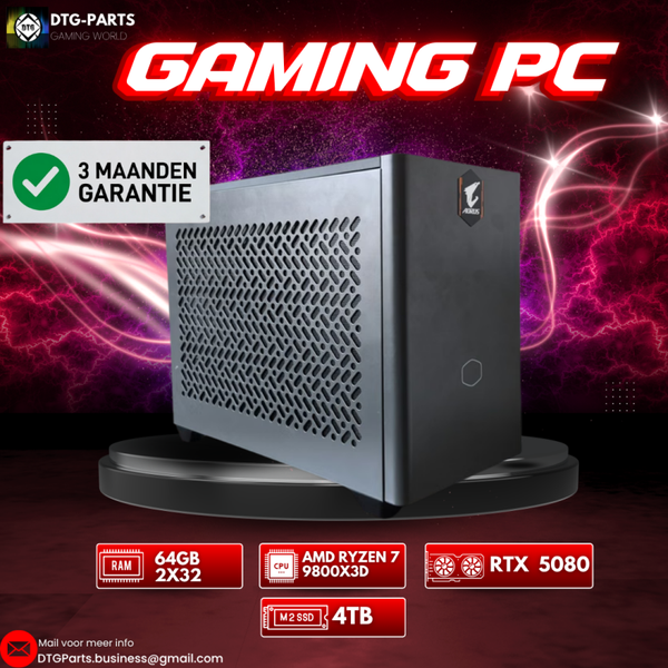 SFX Gaming PC // RTX 5080 & AMD 7 9800X3D & 64GB & 4TB