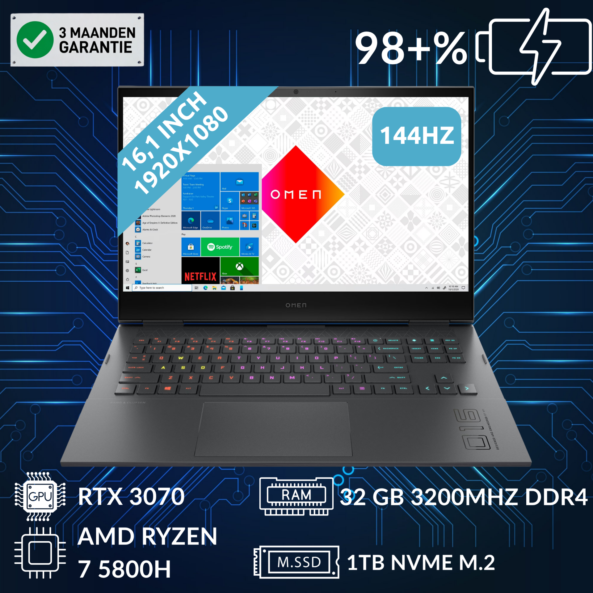 HP Omen 16 (RTX 3070 & AMD 7 5800H & 32GB)