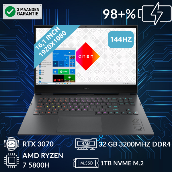 HP Omen 16 (RTX 3070 & AMD 7 5800H & 32GB)
