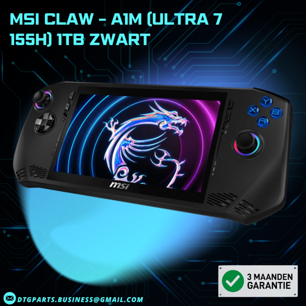 MSI Claw - A1M (Ultra 7 155H) 1TB Zwart