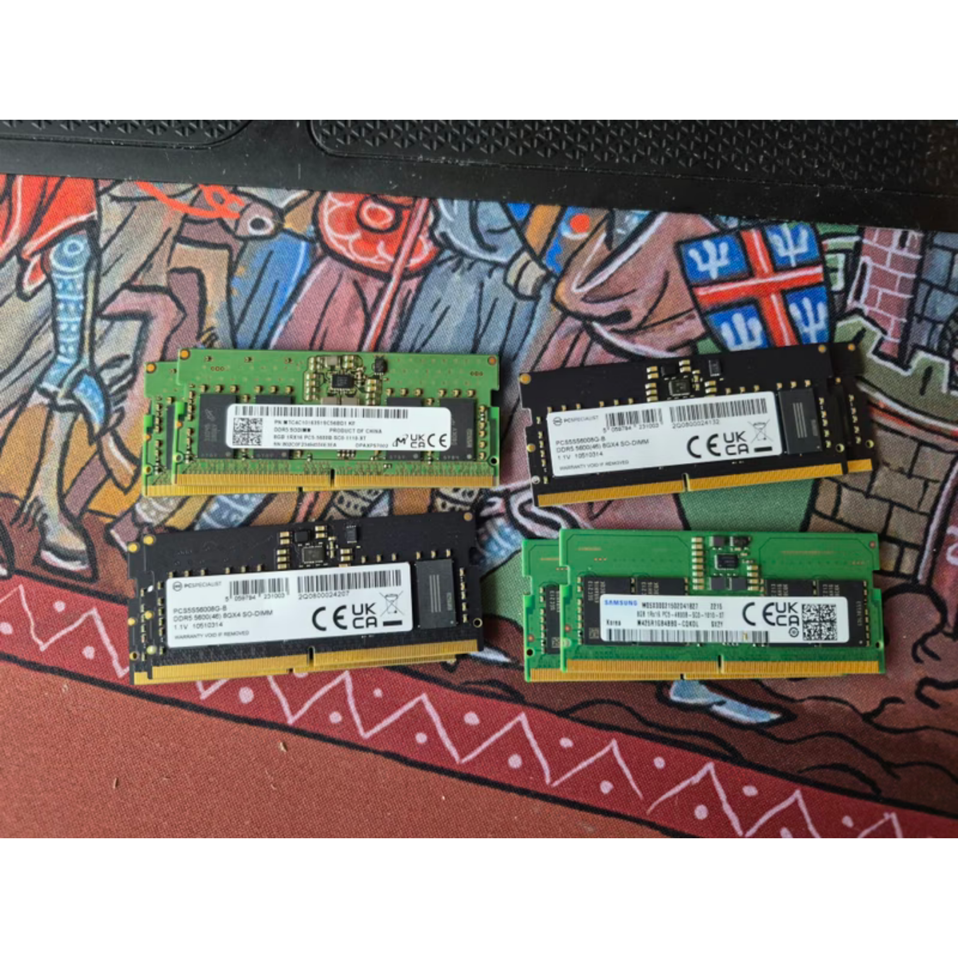 Setjes 16GB (2x8GB) DDR5 SODIMM