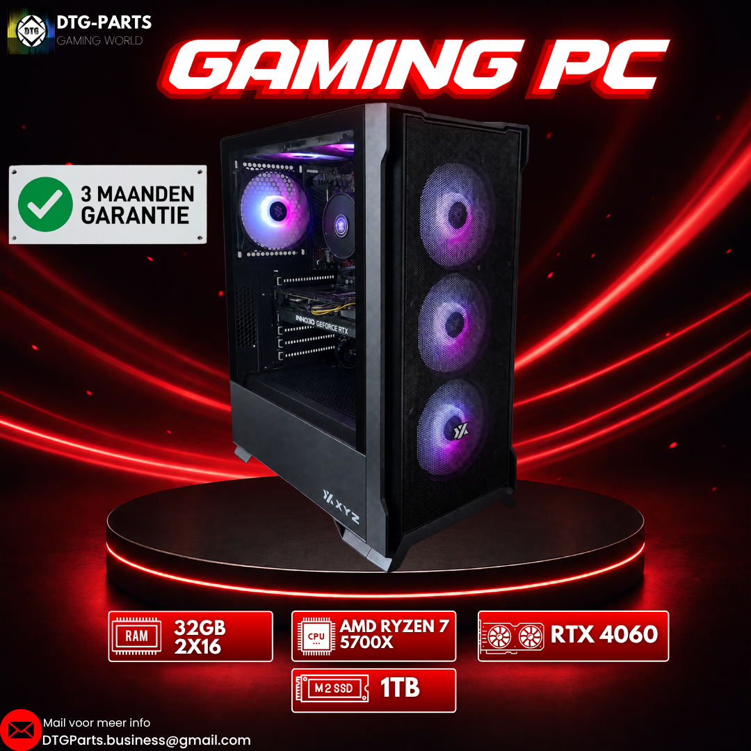 Gaming PC // RTX 4060 & AMD 7 5700X & 32GB & 1TB