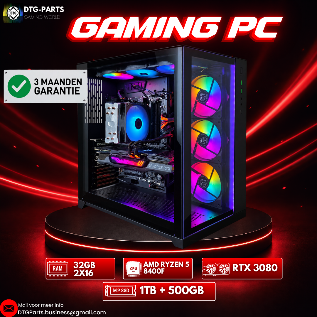 Gaming PC // RTX 3080 & AMD 5 8400F & 32GB & 1,5TB