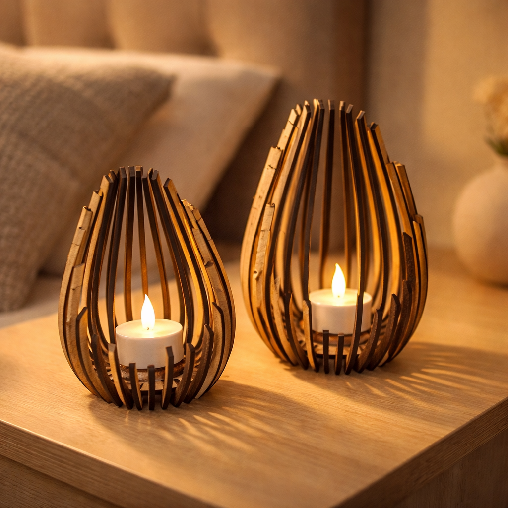 Teelichthalter inkl. LED-Licht