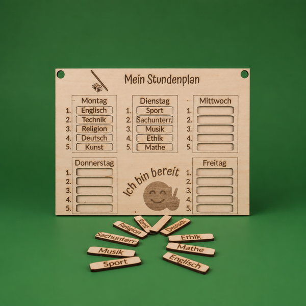 Stundenplan zum stecken