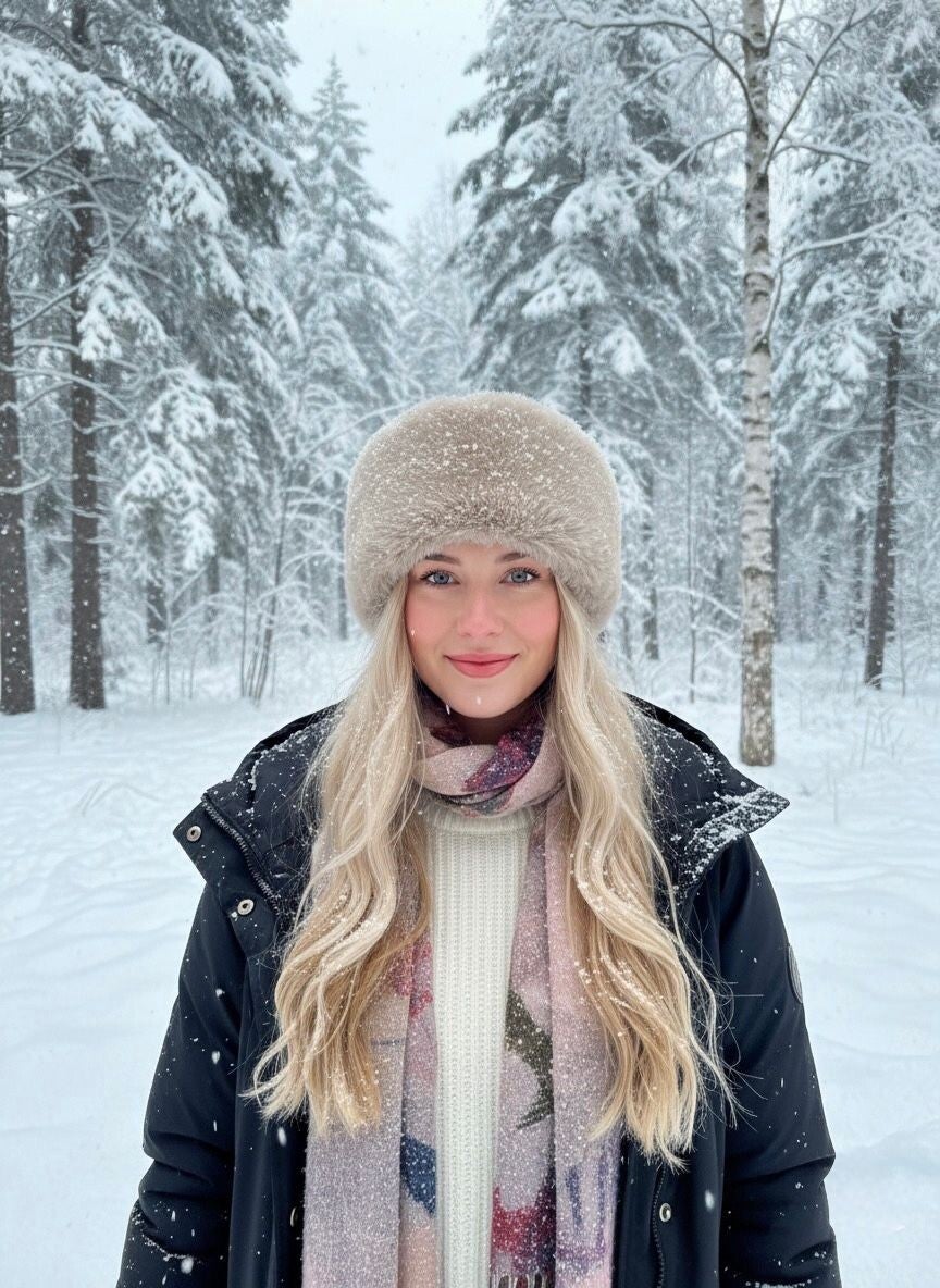 Chapeau d'hiver Fourrure synthétique - Beige