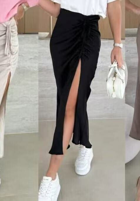 Jupe satin avec lacet