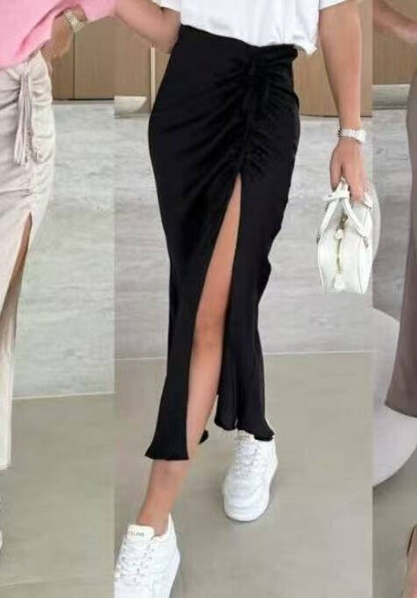 Jupe satin avec lacet