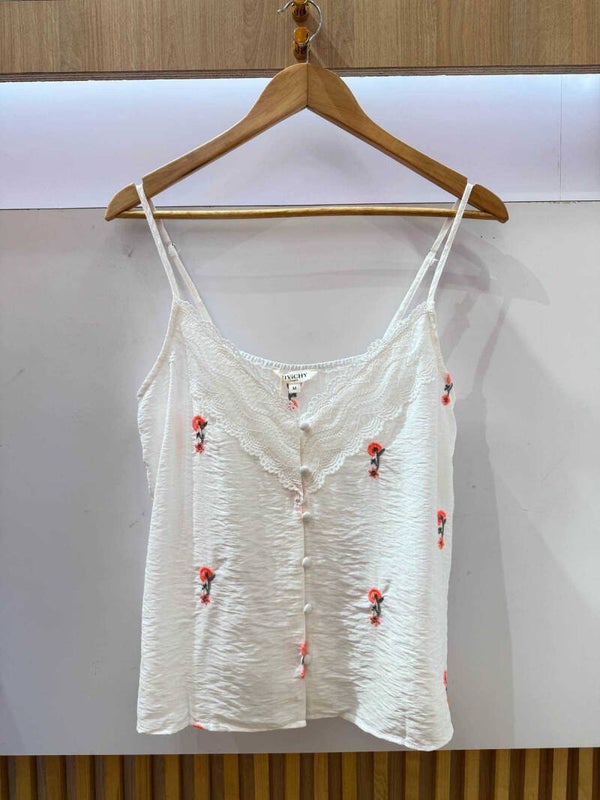 Top avec broderies fleurs / Top met bloemenborduursels