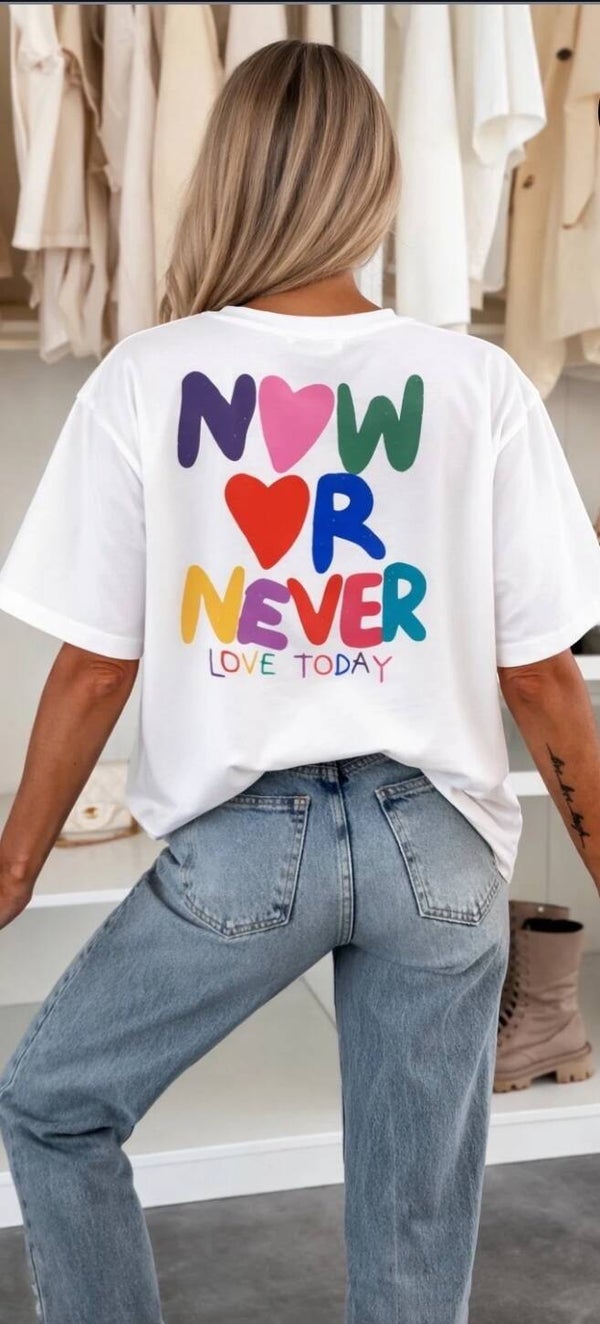 T-shirt à message / T‑shirt met boodschap