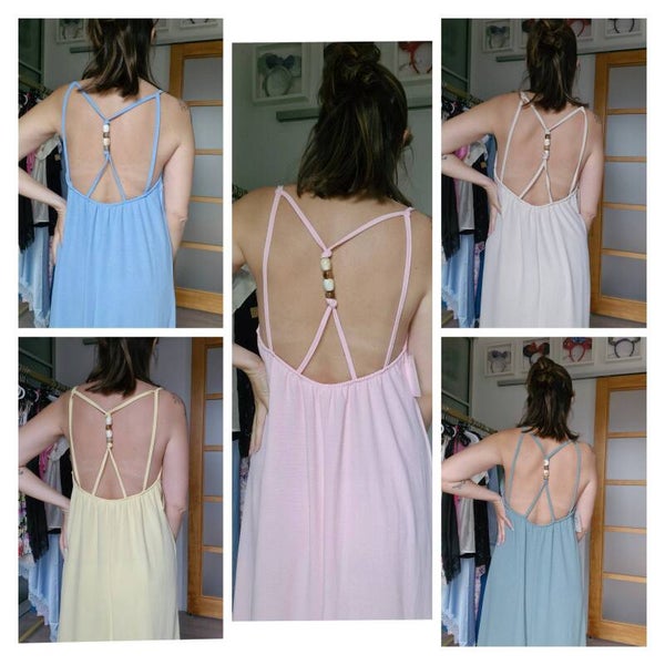 Robe dos nu perle