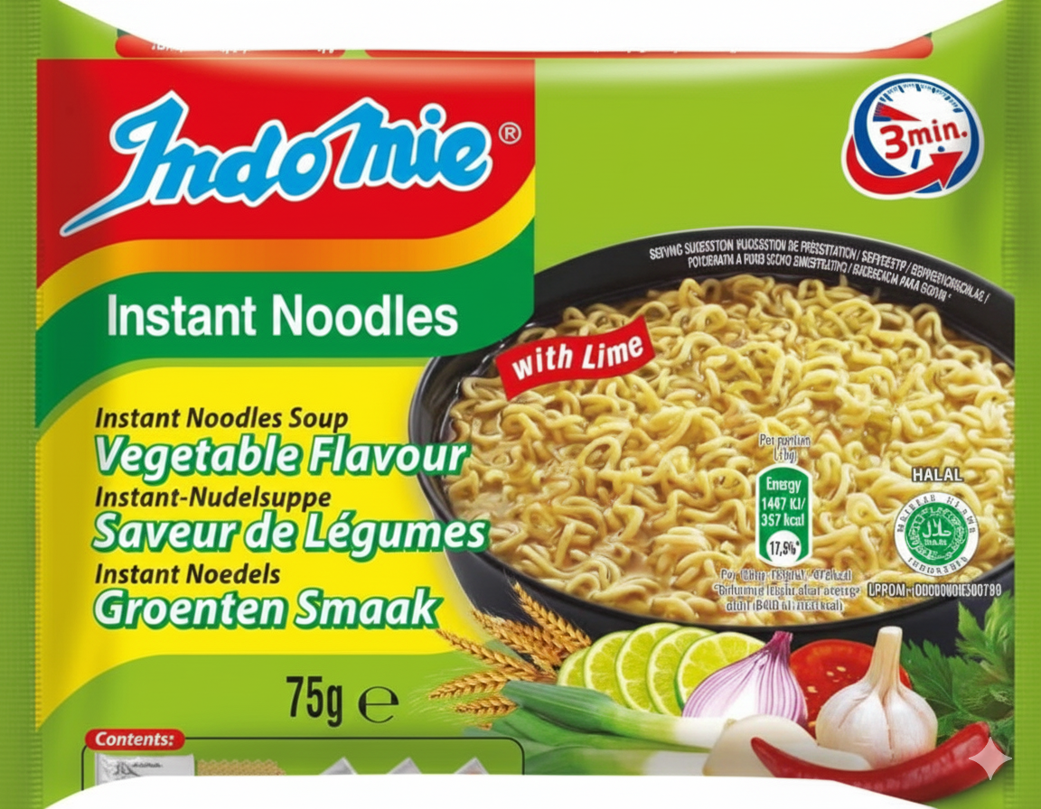 Instant noodles vegetable