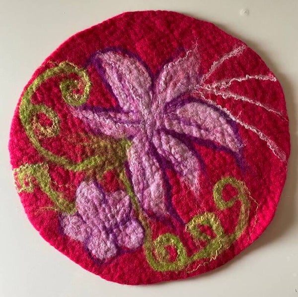 Sitzkissen Blume Rot