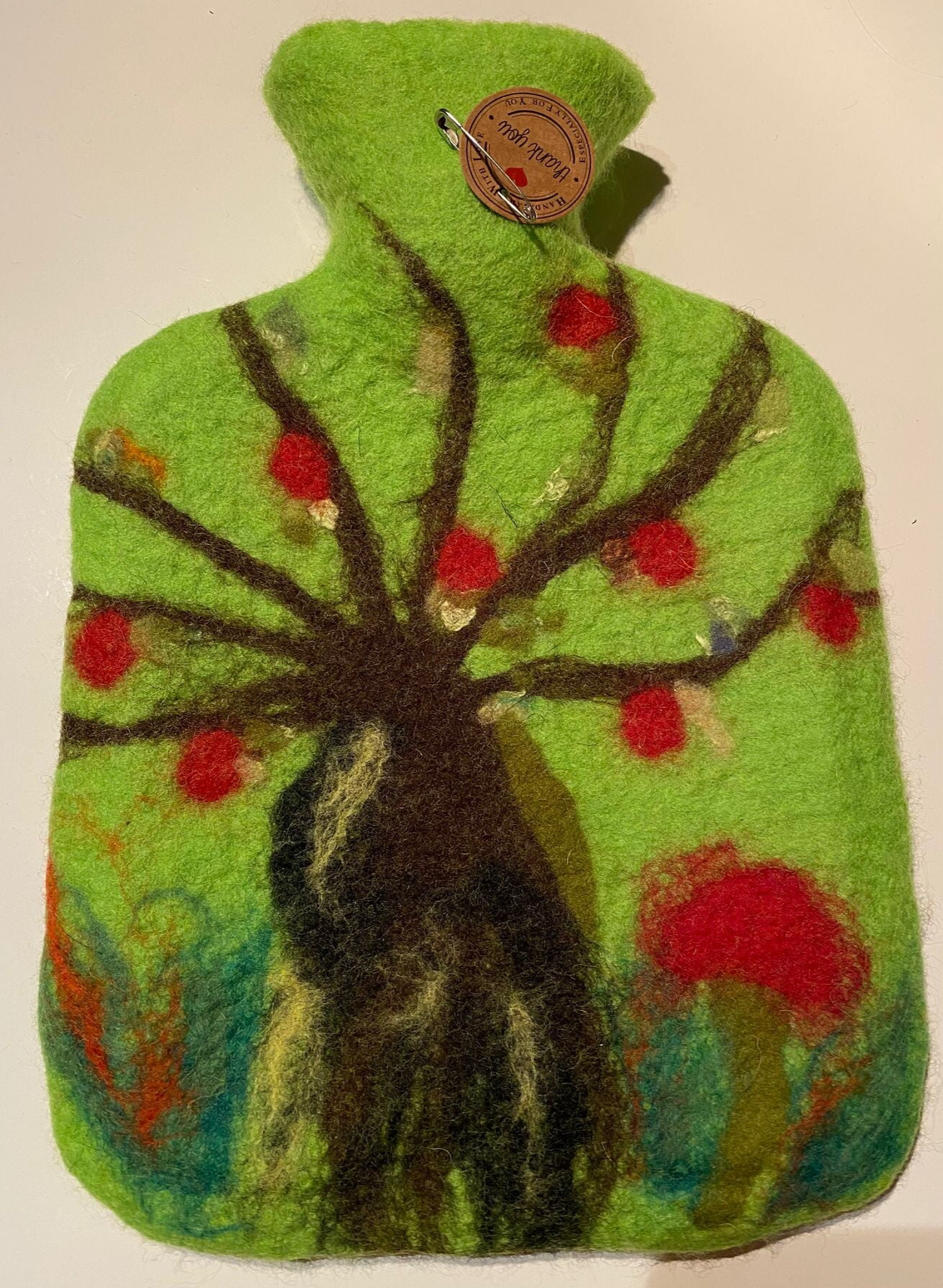 Bettflasche eingefilzt Grün