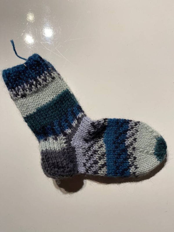 Wollsocken handgestrickt Gr.25