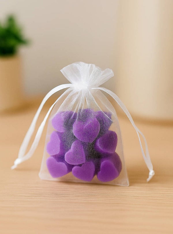 Giftzakje Lavendel 15 mini hartjes waxmelts
