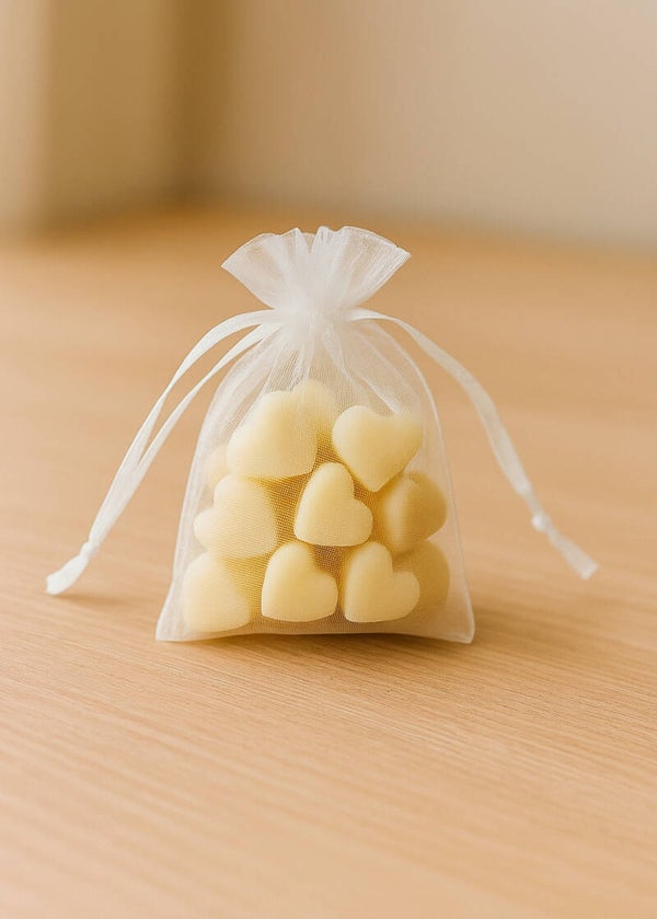 Giftzakje Vanille 15 mini hartjes waxmelts