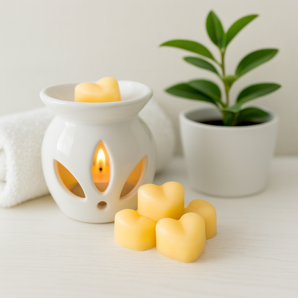 Waxmelts Limoengras & Geranium 12 grote hartjes