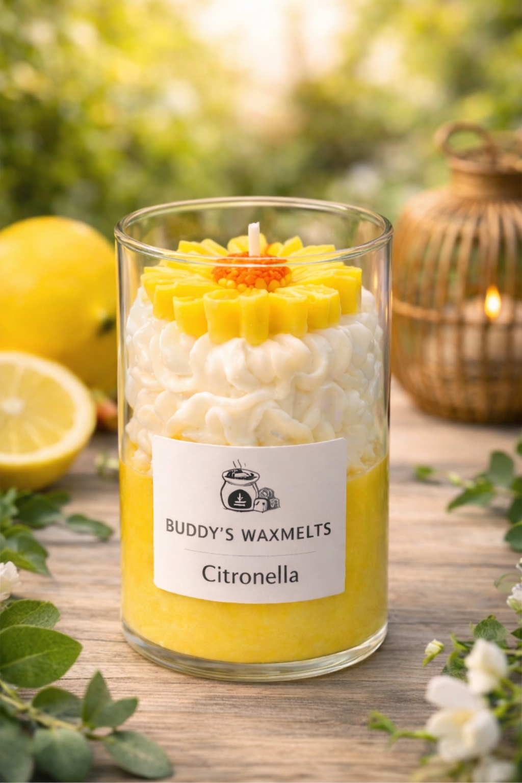 Geurkaars in glas citronella