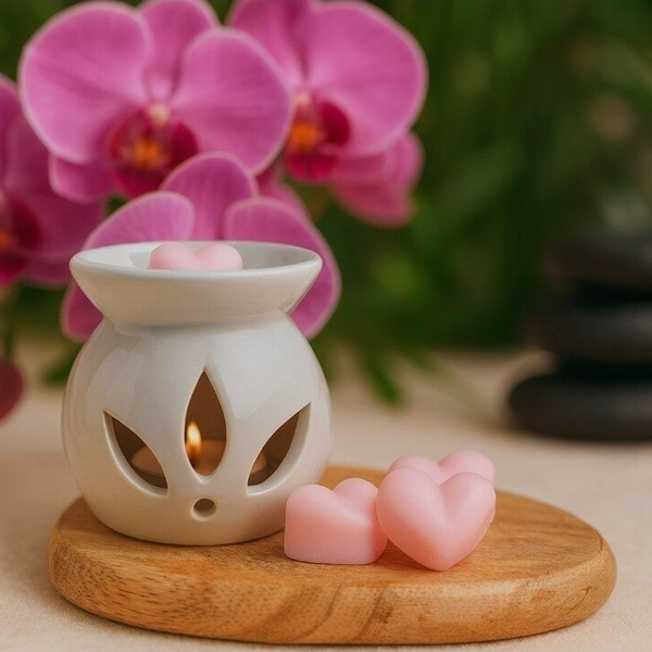 Waxmelts Amber & Orchidee 12 grote hartjes