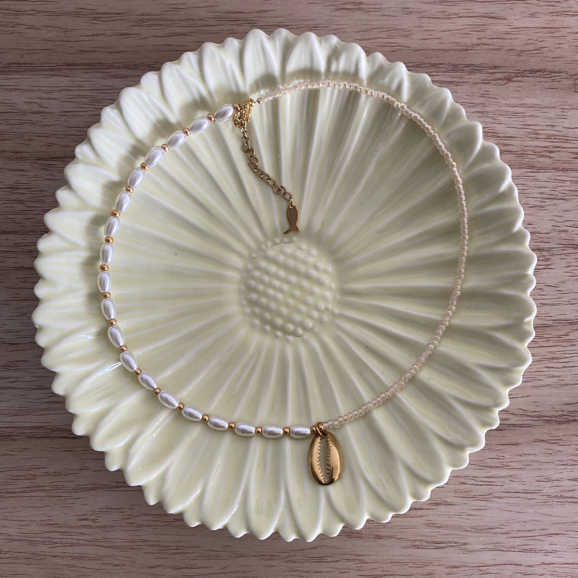 Boontjes-ketting parelmoer