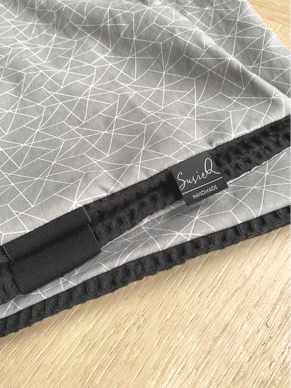 SALE Matras balansbord - Geometrisch grijs / zwart wafel