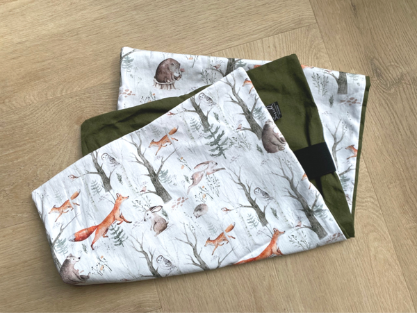 SALE Matras balansbord - Forest met zwart elastiek