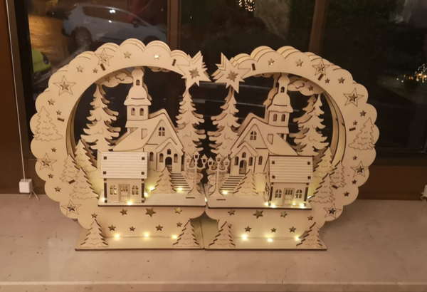 beleuchtete Weihnachtsstadt