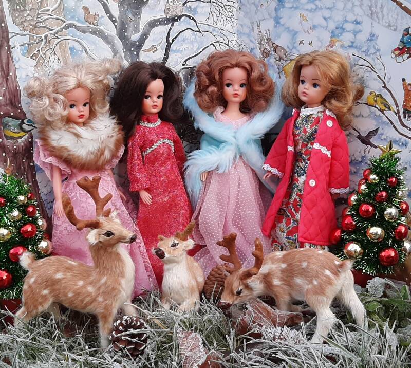 sindypoppen sindydolls winter kerst kerstmis missnienox herten kerstbomen