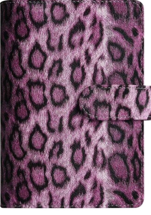 Spaar binder A6 Panter Paars
