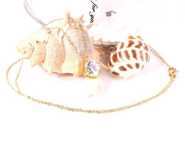 Ketting goud met steen