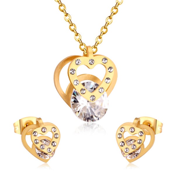 Golden Heart Sparkle Set
