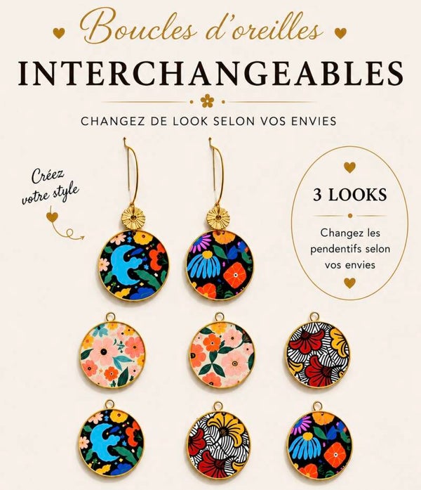 Boucles d’oreilles interchangeables