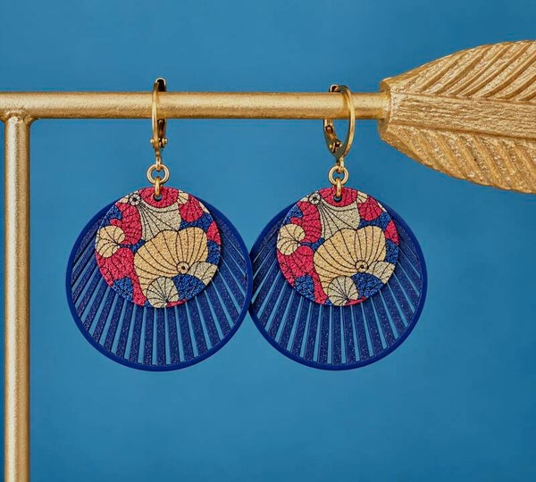 Boucles d’oreilles bleues