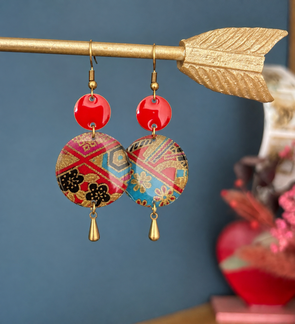 Boucles d’oreilles en tissu