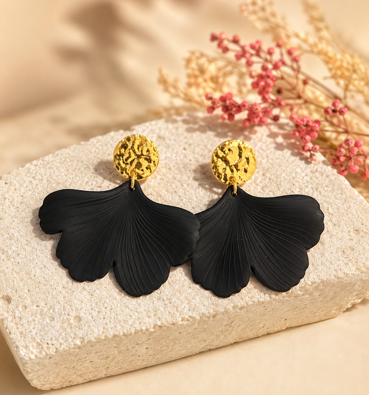 Boucles d’oreilles ginkgo