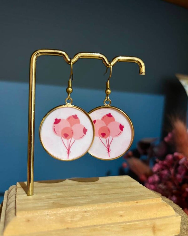 Boucles d’oreilles Octobre rose