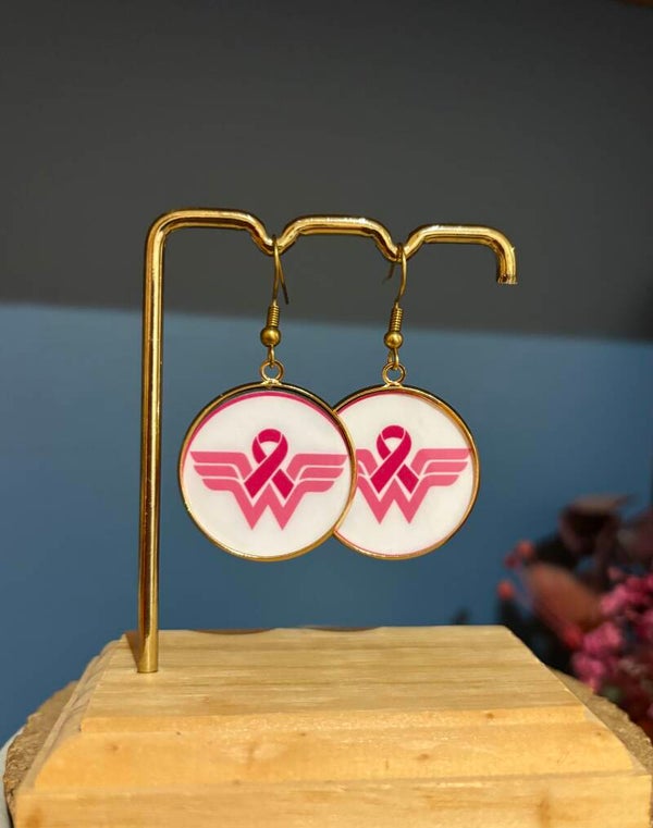 Boucles d’oreilles Octobre rose