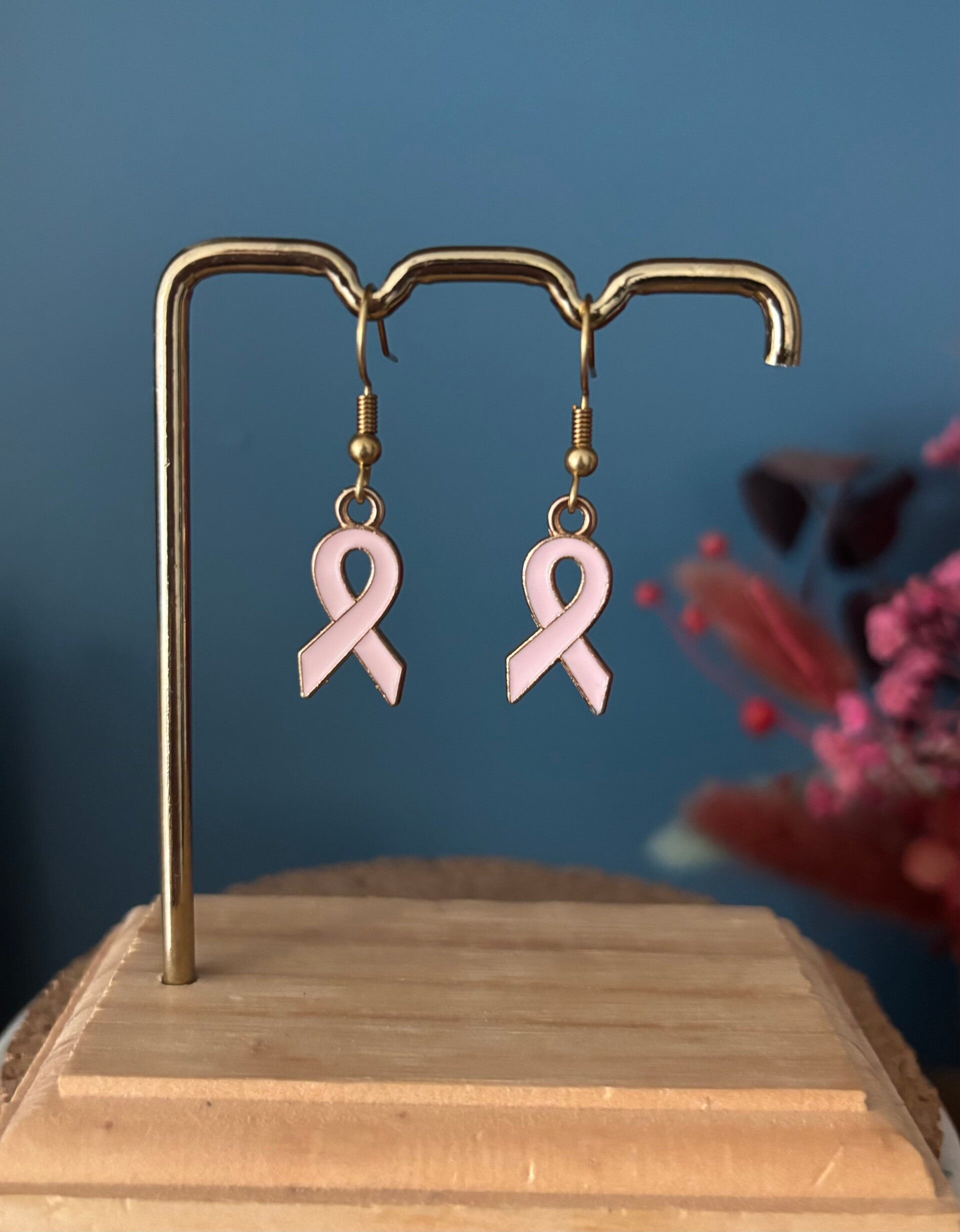 Boucles d’oreilles Octobre rose