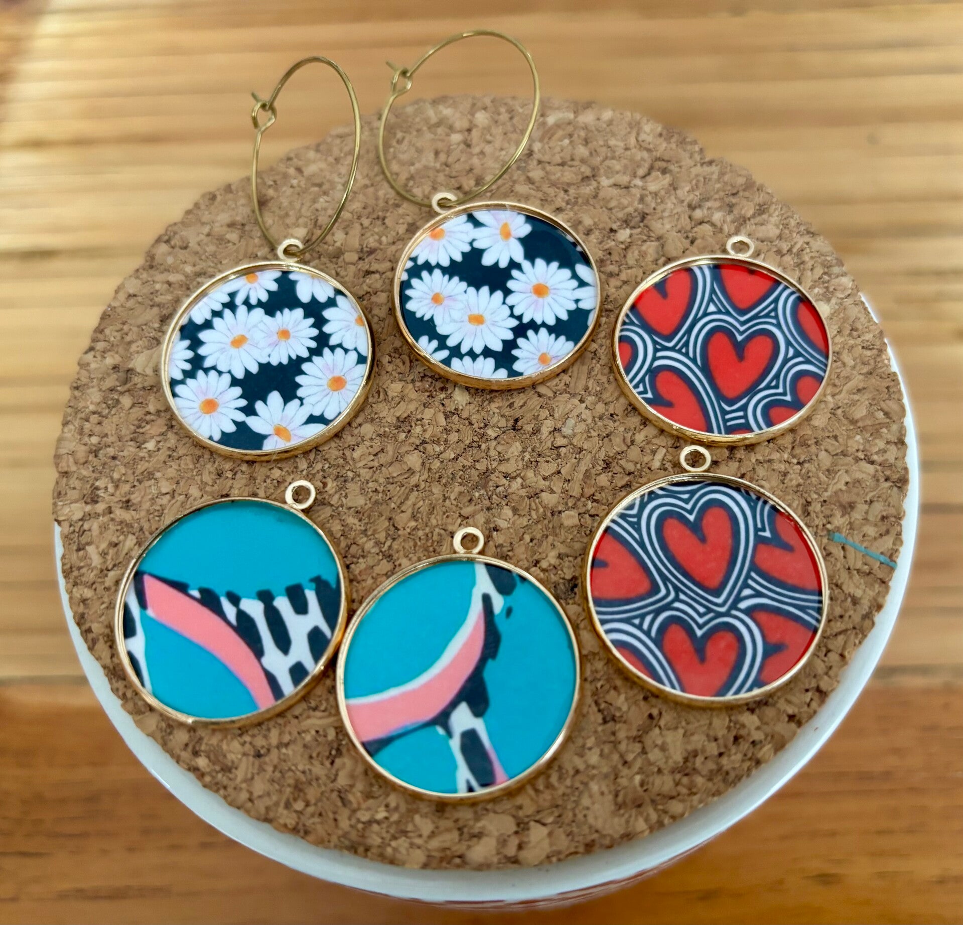 Ensemble interchangeable de 3 boucles d'oreilles