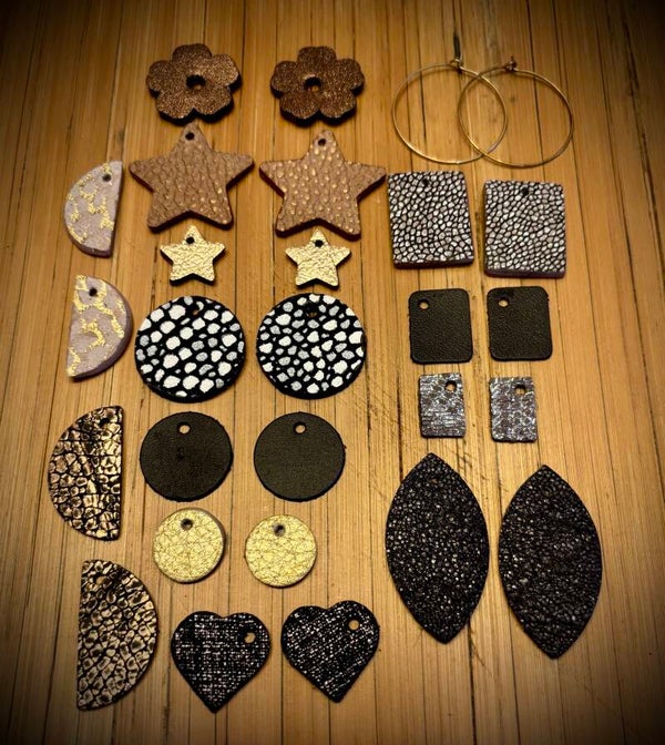 Boucles d’oreilles interchangeables en cuir