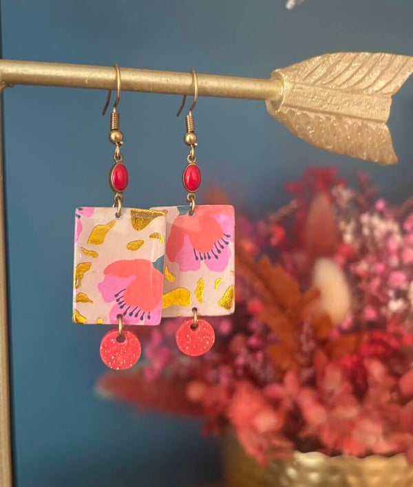 Boucles d’oreilles fleuries