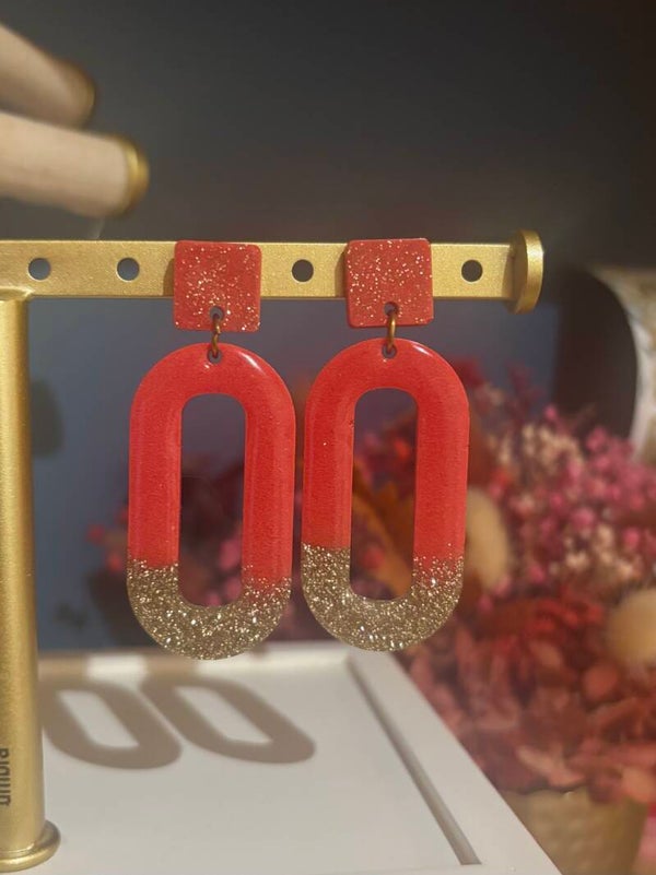 Boucles d’oreilles en résine