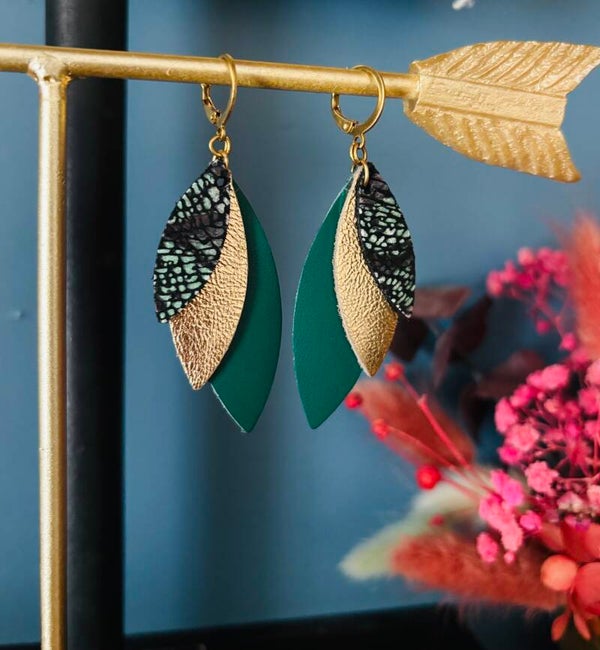 Boucles d’oreilles en cuir