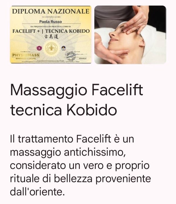 MASSAGGIO FACELIFT KOBIDO SEMPLICE 30 MIN