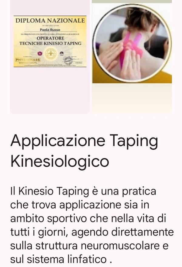 PACCHETTO 10 APPLICAZIONI TAPING KINESIOLOGICO