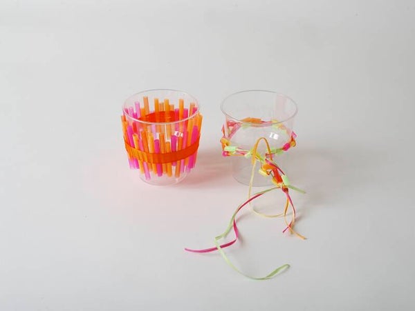 Bastelbecher aus Recyclingmaterial
